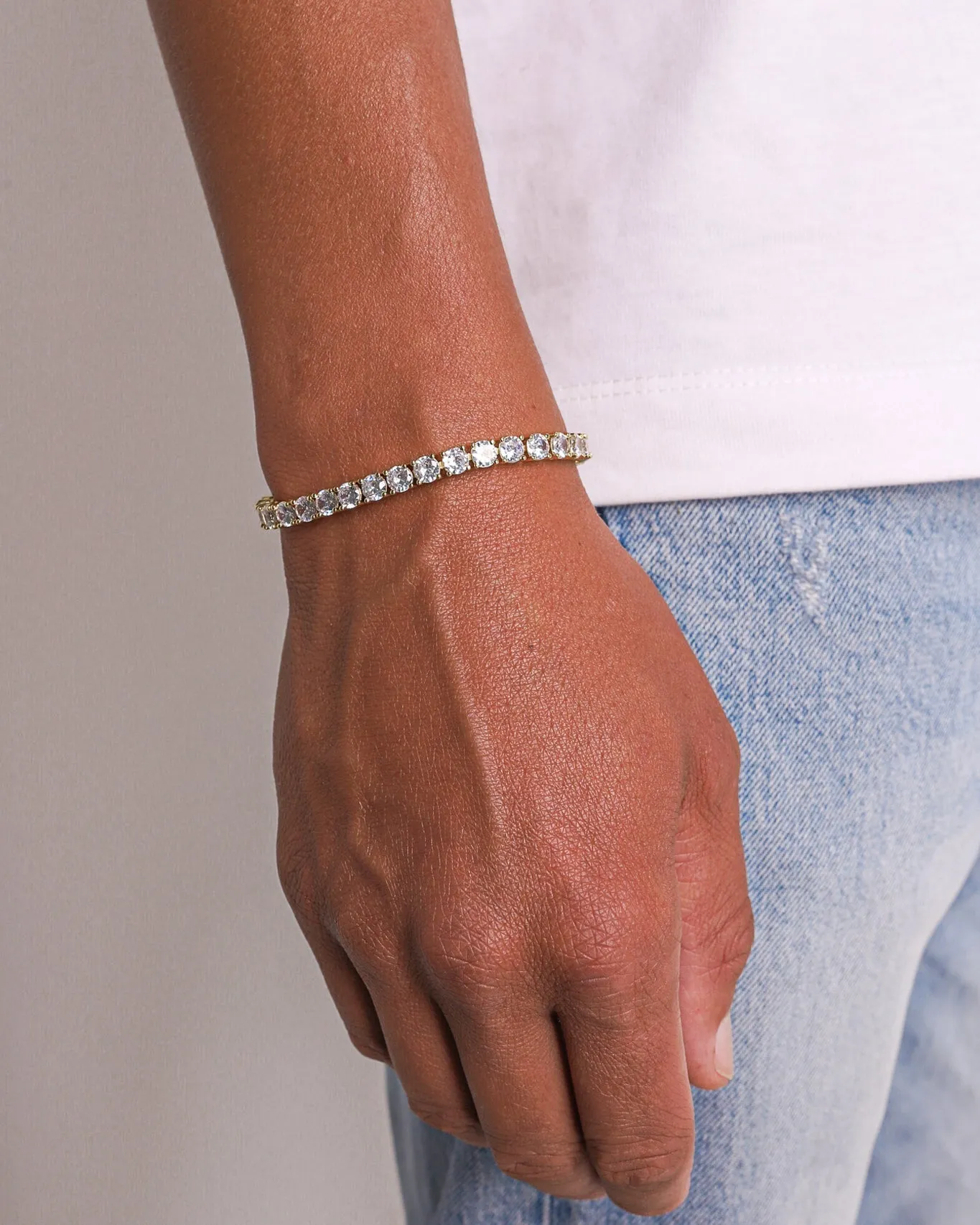 5MM VVS TENNIS bracelet  - Gold
