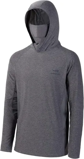 BASSDASH UPF 50  Men??s Long Sleeve Fishing Shirt with Mask UV Neck Gaiter Hoodie