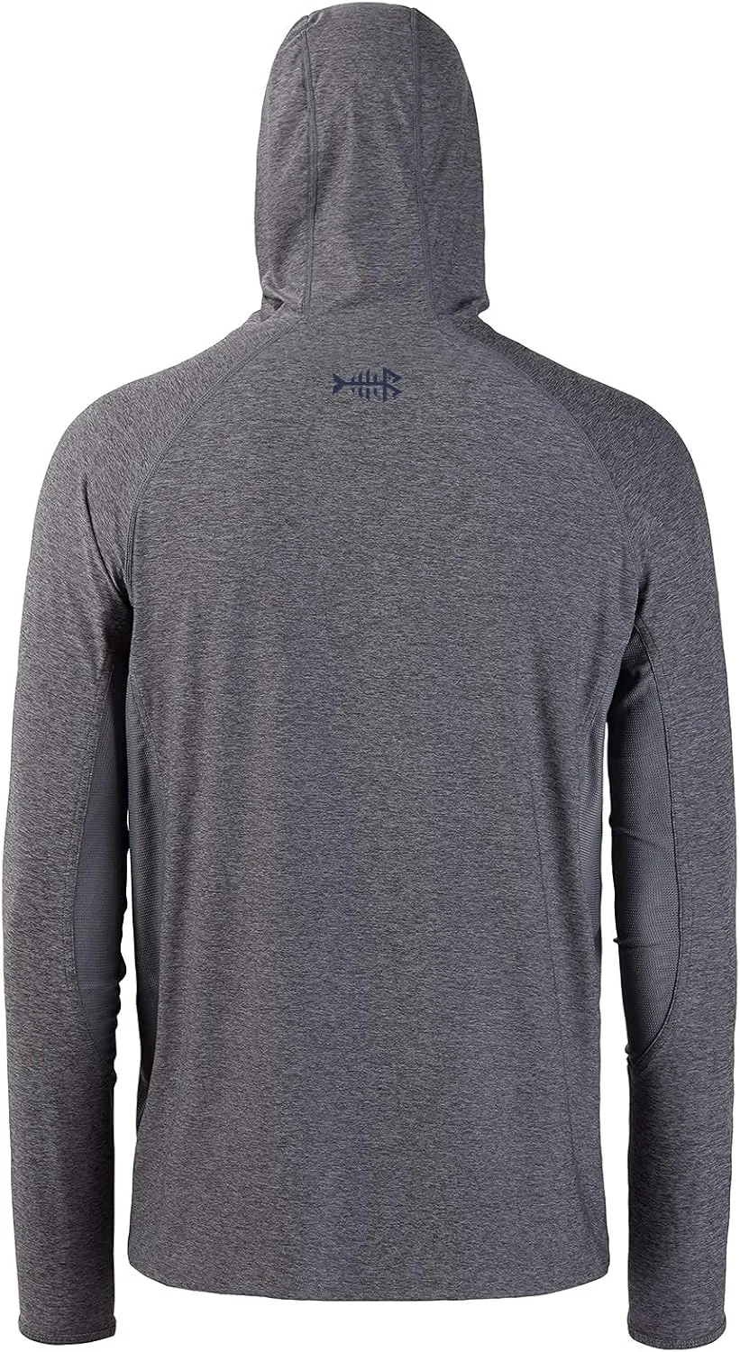 BASSDASH UPF 50  Men??s Long Sleeve Fishing Shirt with Mask UV Neck Gaiter Hoodie