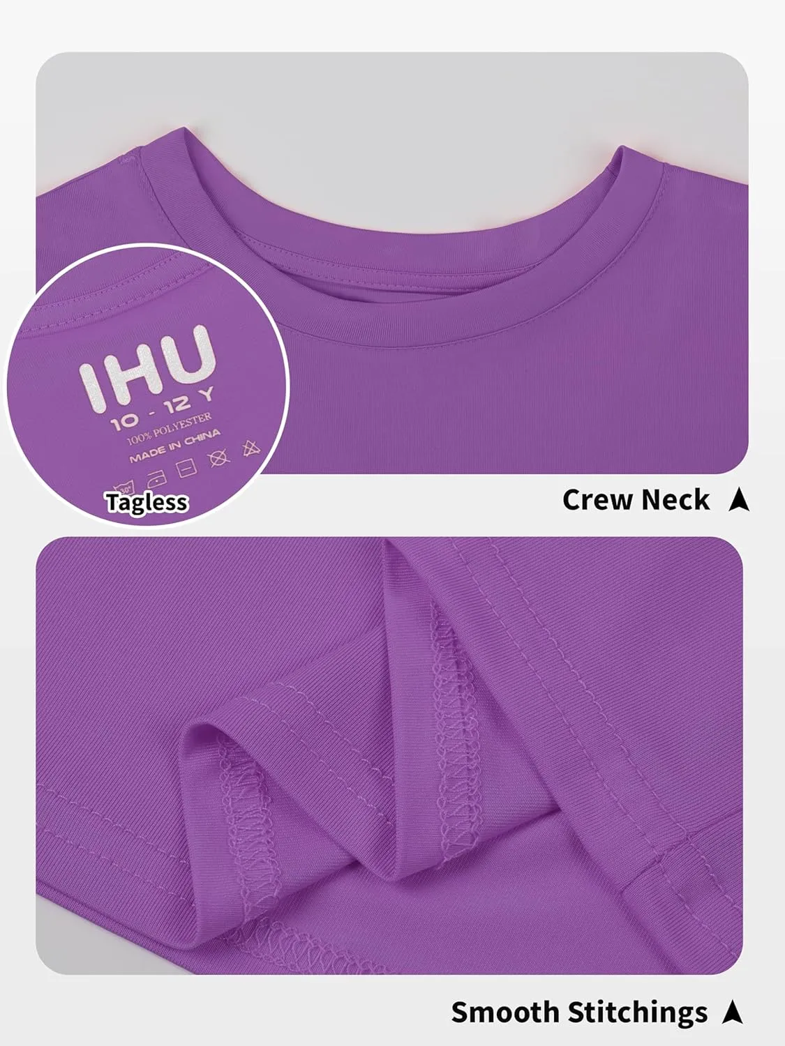 Boys Neon Shirts Dry Fit Athletic T Shirts UPF 50  Performance Cooling Shirt Short Sleeve Rash Guard Kids Top for Boys Girls