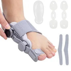Bunion Corrector for Women & Men,Big Toe Straightener,Bunion Relief with Soft Silicone Pad,Breathable & Anti-slip,Universal Size,Suitable for Left/Right Feet,Gray,1Pack