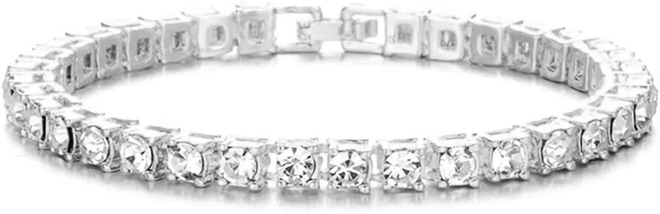 HH BLING EMPIRE 14K Gold and Silver Bracelets Diamond Tennis and Cuban Link Bracelet for Men Women Hip Hop Jewelry