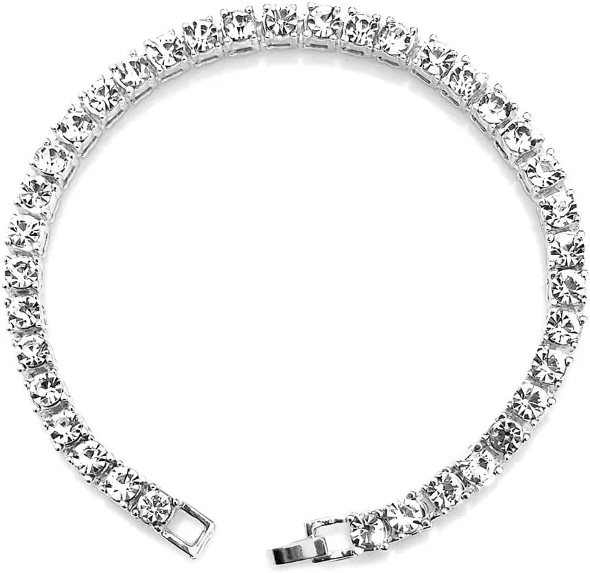HH BLING EMPIRE 14K Gold and Silver Bracelets Diamond Tennis and Cuban Link Bracelet for Men Women Hip Hop Jewelry