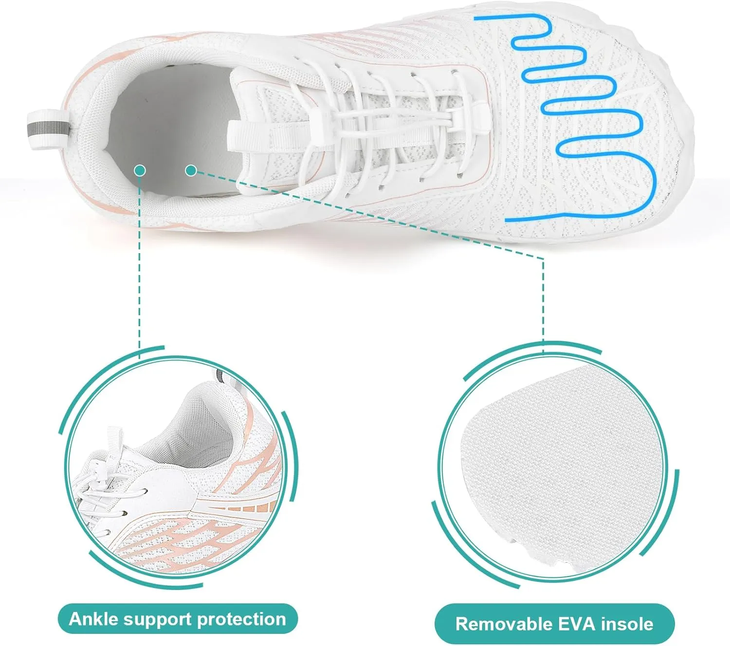 Hike Barefoot Shoes Women Men Non-Slip Healthy Barefoot Shoes Womens Mens Breathable Fashion Trail Rnning Hiking Shoe Womens Mens Wide Toe Zero Drop Shoe