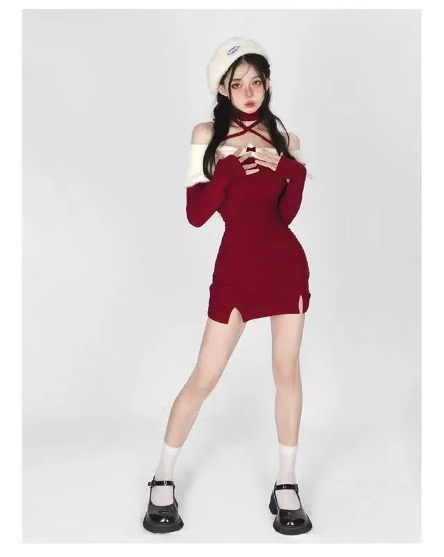 Hot Girl Design Fashionable New Year Style Dress