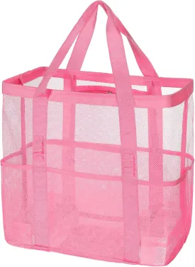 Tavaleu Mesh Beach Bag - Large Beach Tote with Multi Functional Pockets for Family Travel/Vacation